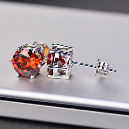 Birthstone Gem Stud Earrings