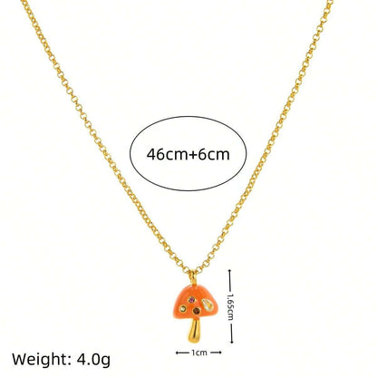 Lacy Mushroom Necklace