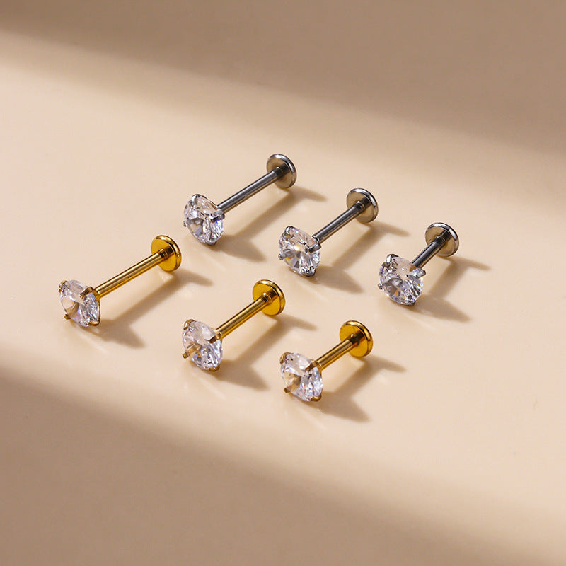 Basic Cubic Zirconia Flat Back Studs