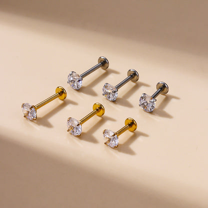 Basic Cubic Zirconia Flat Back Studs