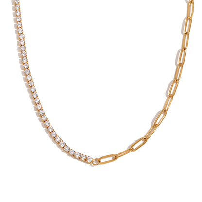 Tennis x Papperclip Gold Necklace