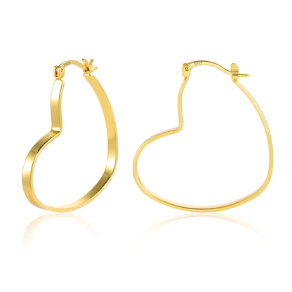 Heart Hoop Earrings