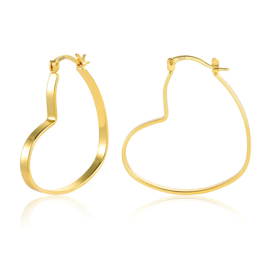 Heart Hoop Earrings