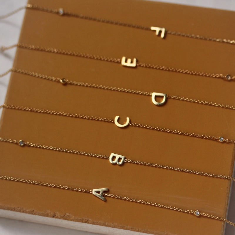 To the Side Letter Necklace
