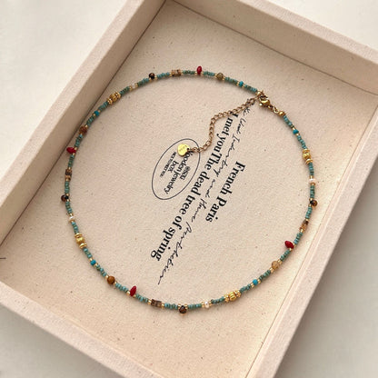 Kaja Turquoise Gold Necklace