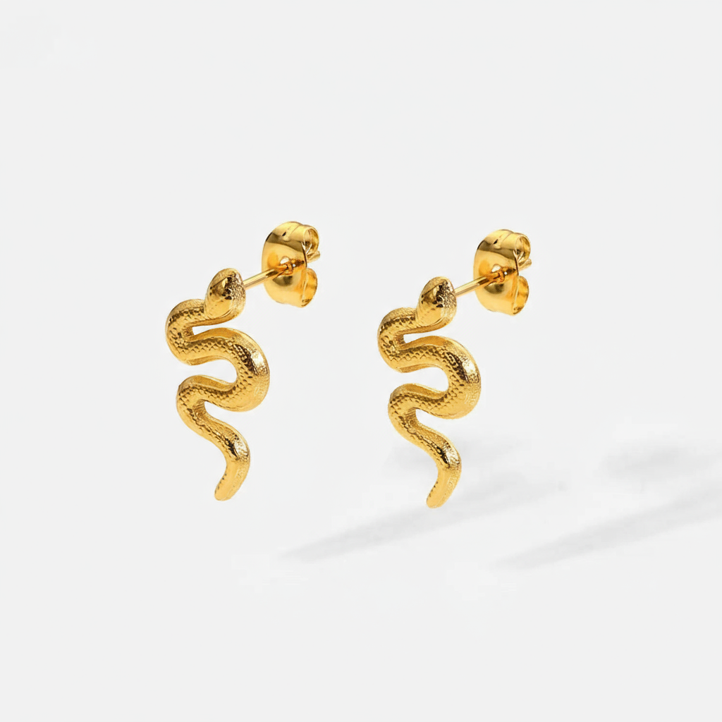 Serpent Push Back Earrings