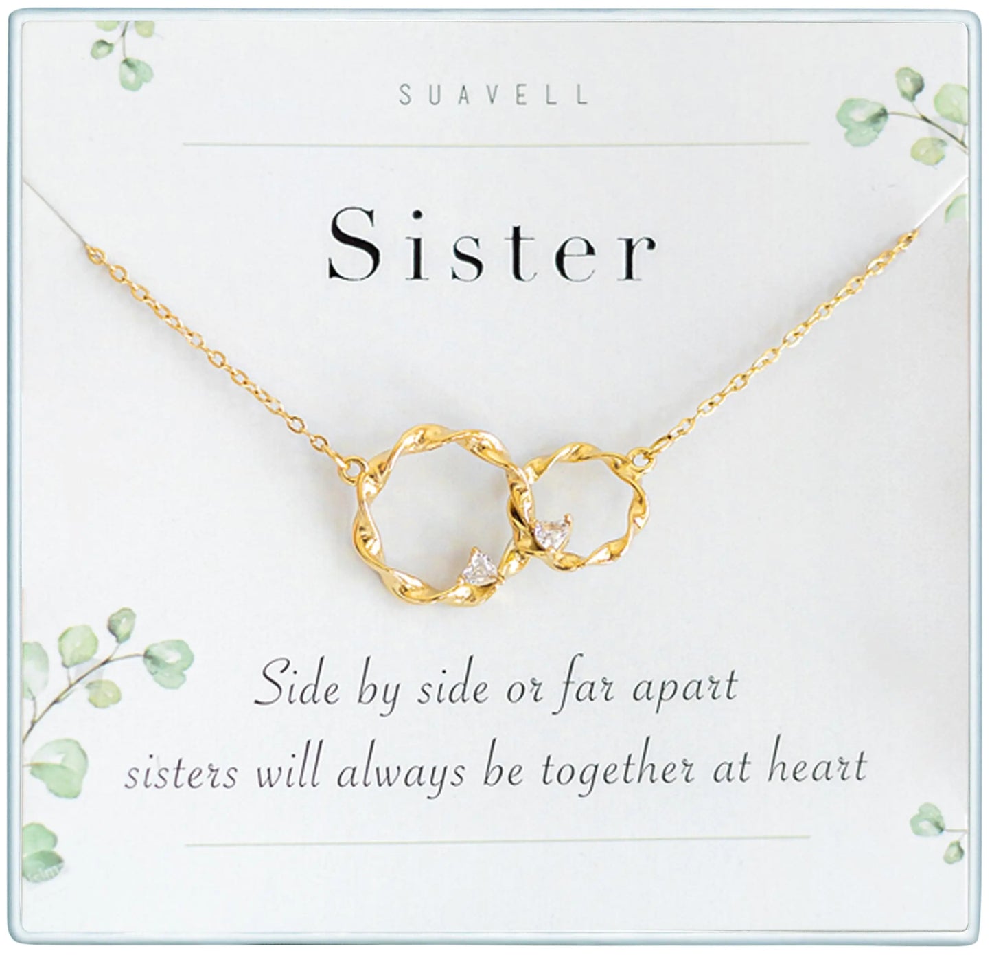 Sisters Interlocking Circle Necklace